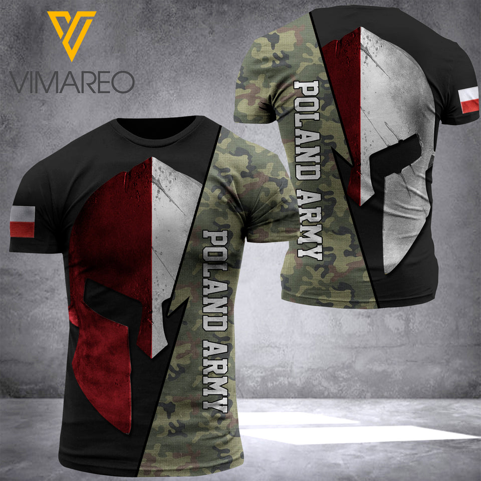 POLAND ARMY T-SHIRT/SHORT 3D PRINTED