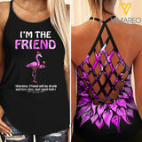 FLAMINGO CRISS-CROSS OPEN BACK CAMISOLE TANK TOP