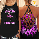 FLAMINGO CRISS-CROSS OPEN BACK CAMISOLE TANK TOP