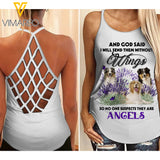 Australian Shepherd Dog CRISS-CROSS CUSTOMIZE TANK TOP/LEGGING