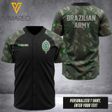 BRAZILIAN ARMY CUSTOMIZE BASEBALL JERSEY 3D PRINTED