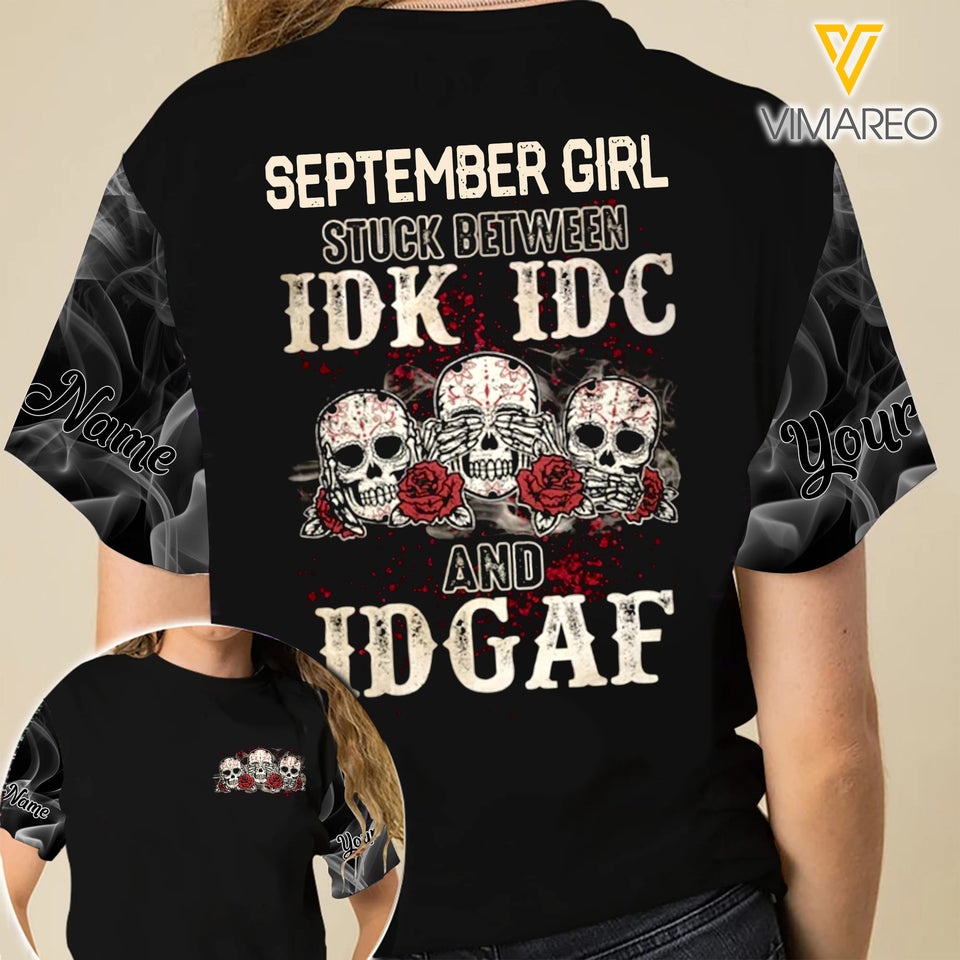 PERSONALIZED SEPTEMBER GIRL T-SHIRT