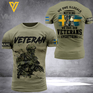 SWEDEN VETERAN CUSTOMIZE T-SHIRT