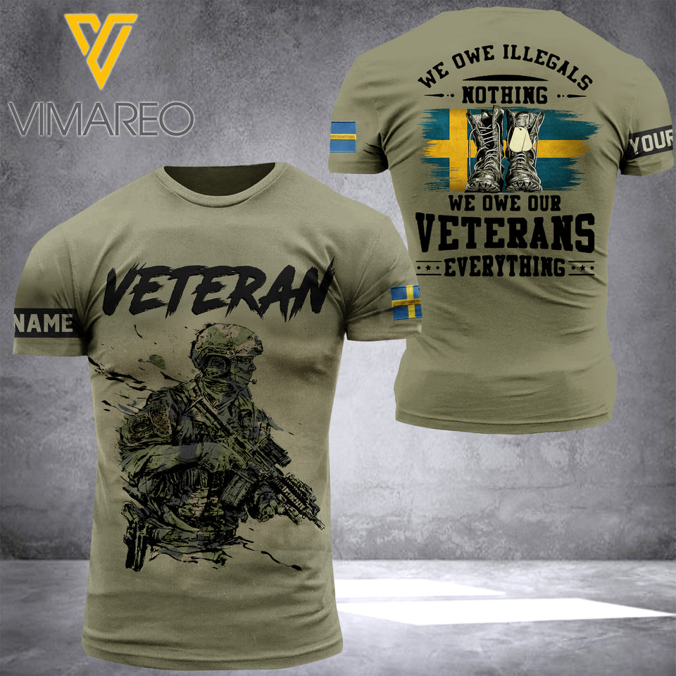 SWEDEN VETERAN CUSTOMIZE T-SHIRT
