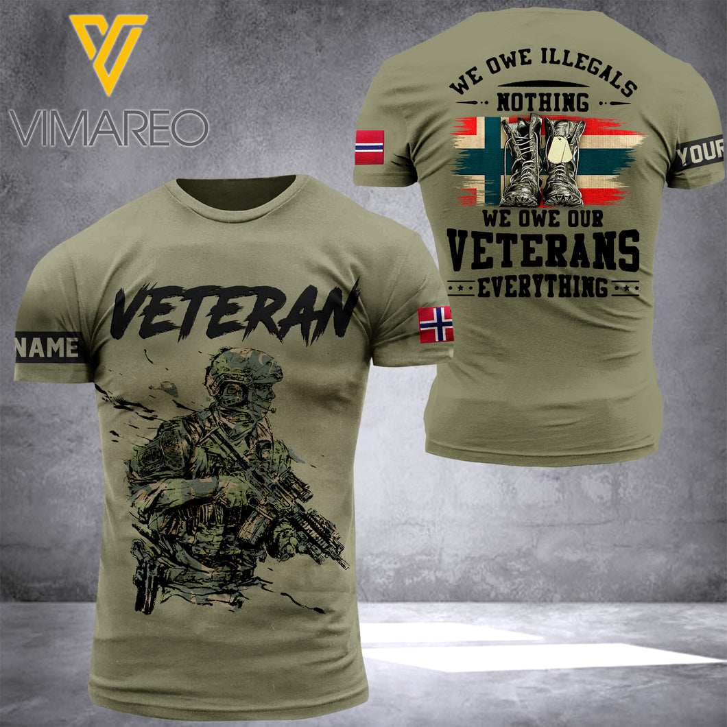 NORWAY VETERAN CUSTOMIZE T-SHIRT