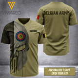 BELGIAN ARMY CUSTOMIZE BASEBALL JERSEY 3D PRINTED