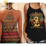 PITBULL DOG CRISS-CROSS OPEN BACK CAMISOLE TANK TOP