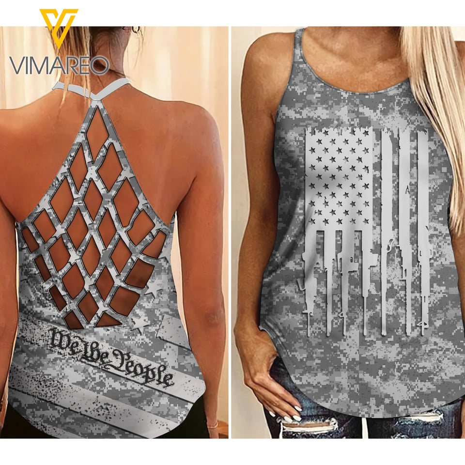 WE THE PEOPLE CRISS-CROSS OPEN BACK CAMISOLE TANK TOP