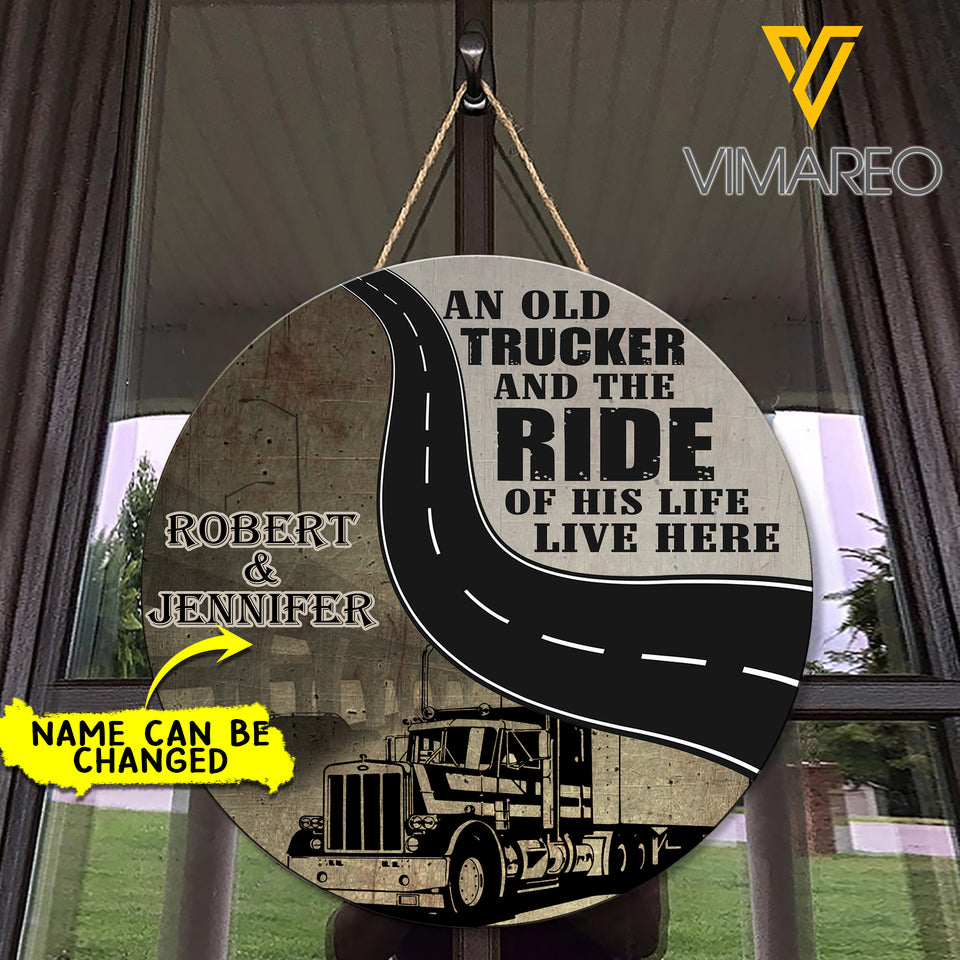 PERSONALIZED TRUCKER WOODEN SIGN COUPLE GIFT 3D PRINTED