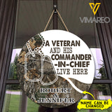 PERSONALIZED VETERAN WOODEN SIGN COUPLE GIFT 3D PRINTED