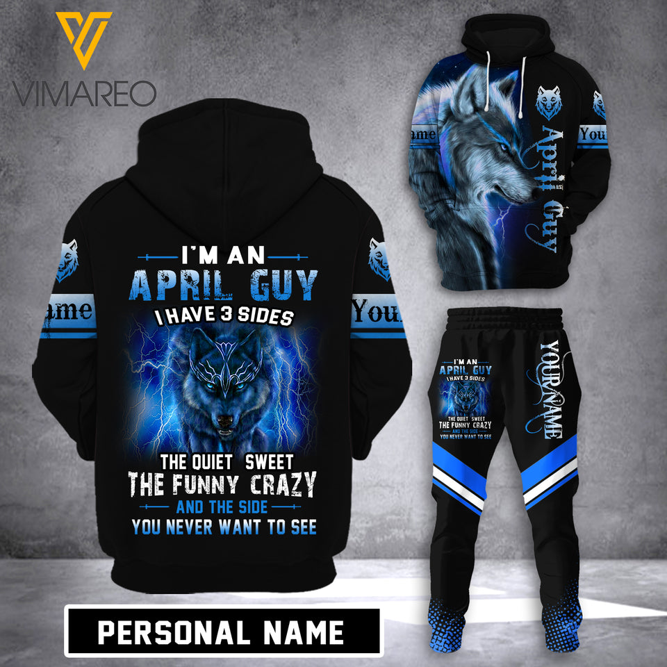 PERSONALIZED APRIL GUY CUSTOMIZE HOODIE+SWEATPANTS 3D PRINTED LC