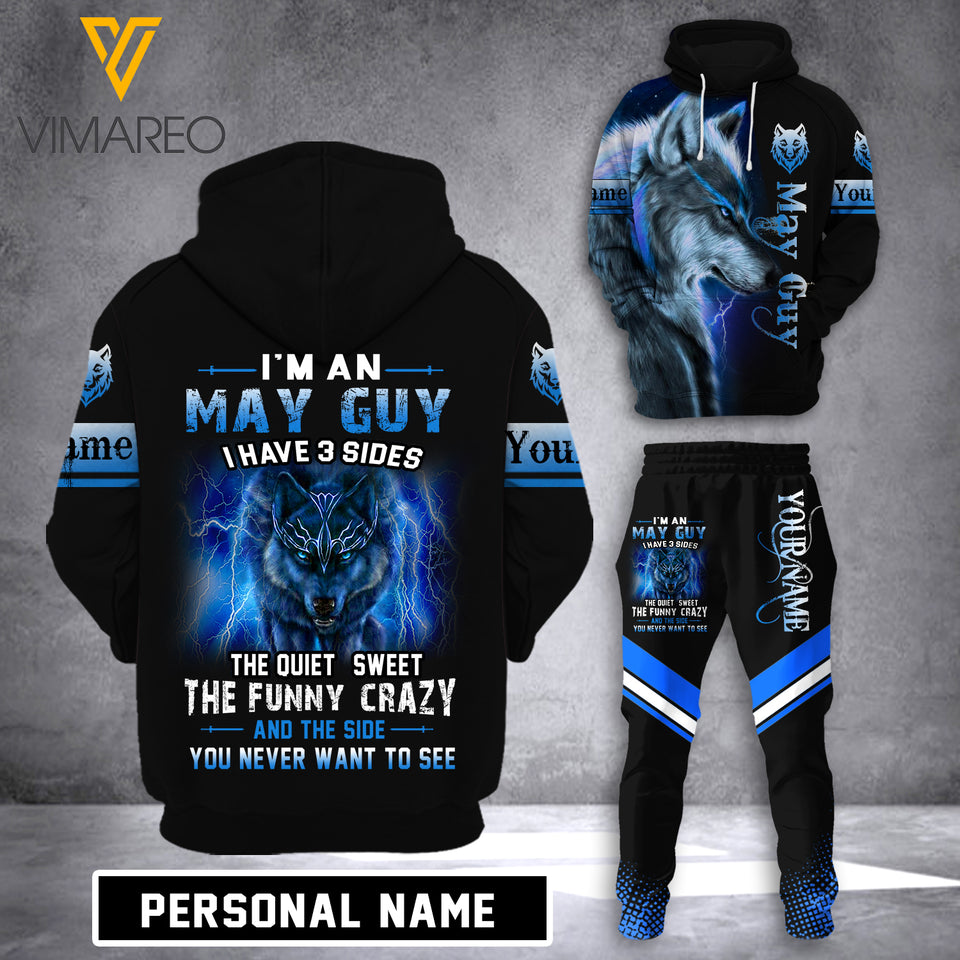 PERSONALIZED MAY GUY CUSTOMIZE HOODIE+SWEATPANTS 3D PRINTED LC