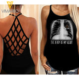 PERSONALIZED DACHSHUND DOG CRISS-CROSS OPEN BACK CAMISOLE TANK TOP