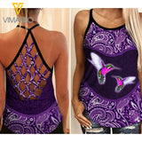 HUMMINGBIRD CRISS-CROSS OPEN BACK CAMISOLE TANK TOP