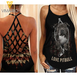 PITBULL DOG CRISS-CROSS TANK TOP/LEGGING