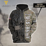 PERSONALIZED US ARMY HOODIE 3D PRINTED NEY110Q