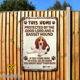 Basset Hound Printed Metal Sign