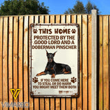 Doberman Pinscher Printed Metal Sign