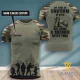 PERSONALIZED FRENCH SOLDIER/ VETERAN CAMO TSHIRT 3D PRINTED NEYT20