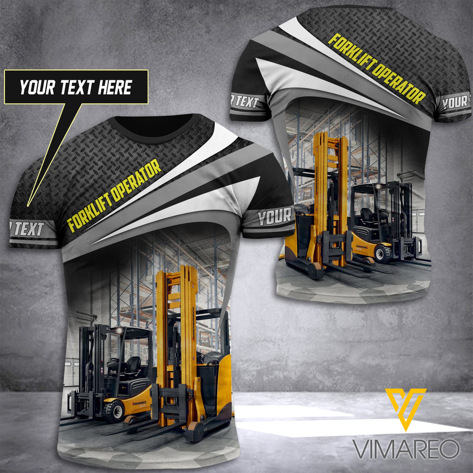 CUSTOMIZED Forklift Operator 3D PRINTED TSHIRT YYTT