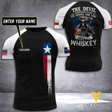 CUSTOMIZED TEXAS GUY LIKE WHISKEY  TSHIRT 3D PRINTED