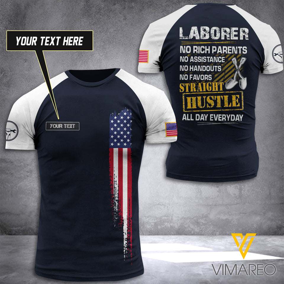 CUSTOMIZED LABORER 3D PRINTED TSHIRT YYTT06