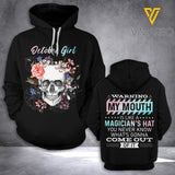 OCTOBER GIRL LOVES SKULL HOODIE 3D PRINTED NEY108