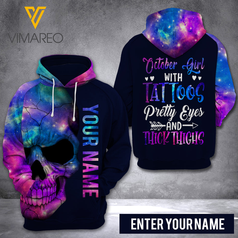 CUSTOMIZED OCTOBER GIRL 3D PRINTED HOODIE YYQQ