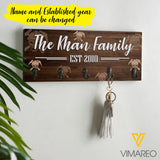Customized Roofer Family Wood Key Holder NEYT29