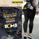 November Girl Are Not Fragile Like A Flower But Like A Bomb Bleached TShirt/ Personalized Legging