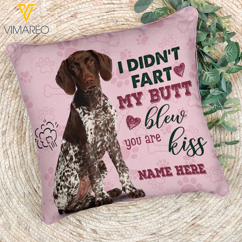 Personalized Shorthaired Pointer, Blew you are kiss 3D Pillow
