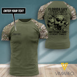FLORIDA GUY CUSTOMIZED T-SHIRT CAMO 3D PRINTED