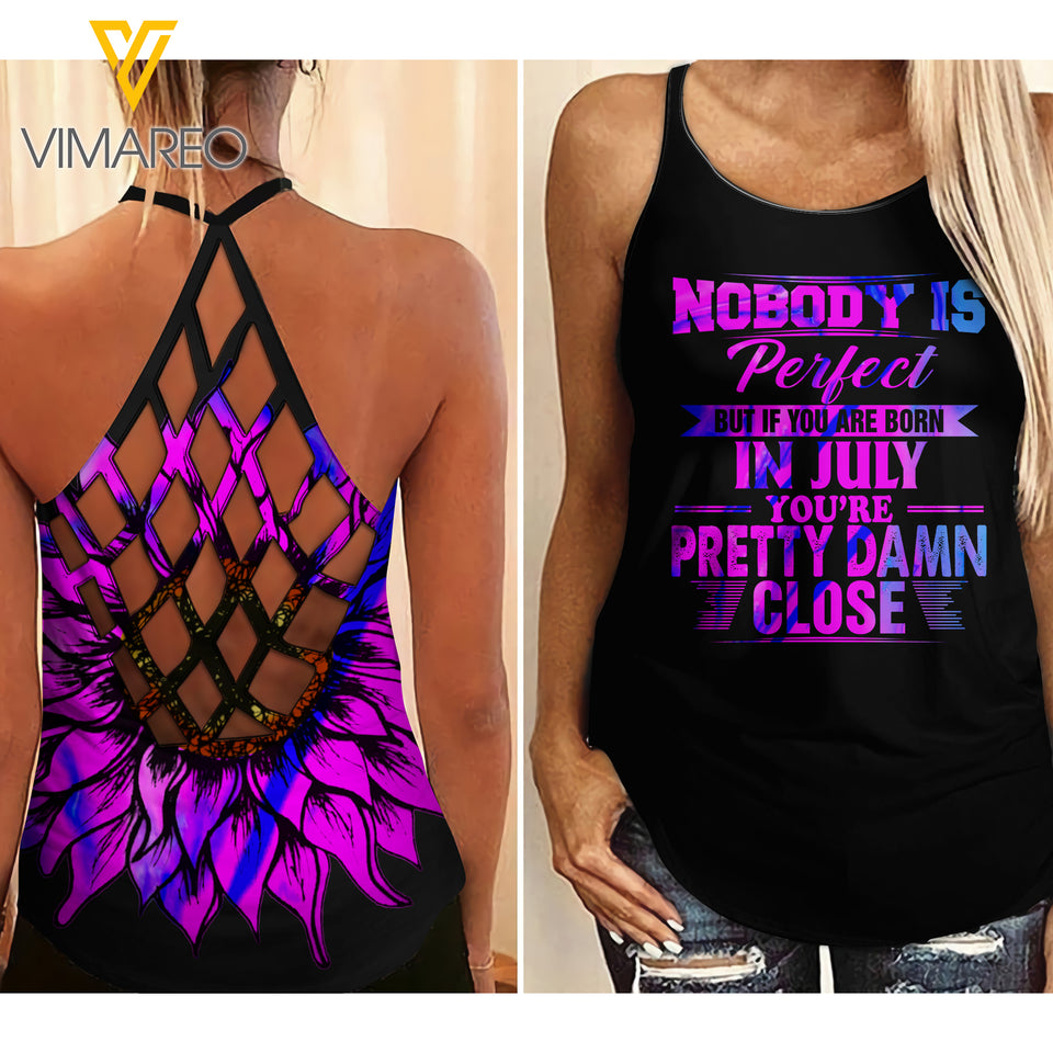 JULY GIRL Criss-Cross Open Back Camisole Tank Top YYTT