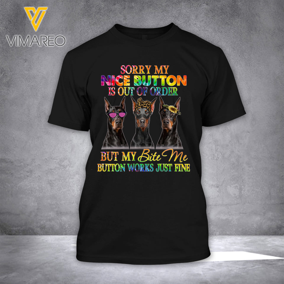 Doberman Pinscher 3D Printed Tshirt QQYY