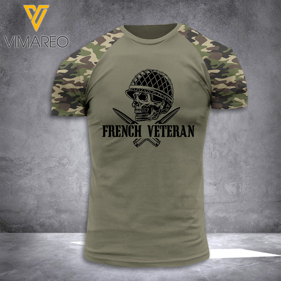 FRENCH VETERAN TSHIRT 3D PRINTED NEYN15