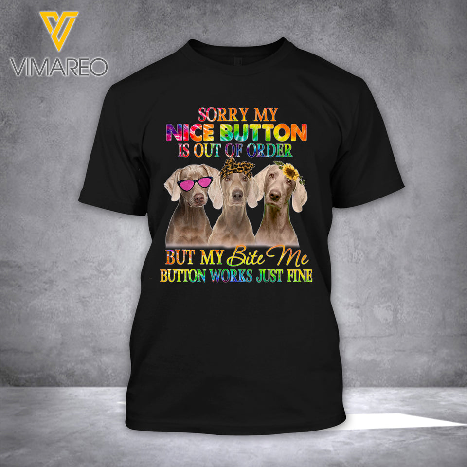 Weimaraner 3D Printed Tshirt QQYY