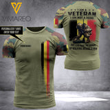Customized Belgian Veteran 3D Printed Shirt/Hoodie YYQQ
