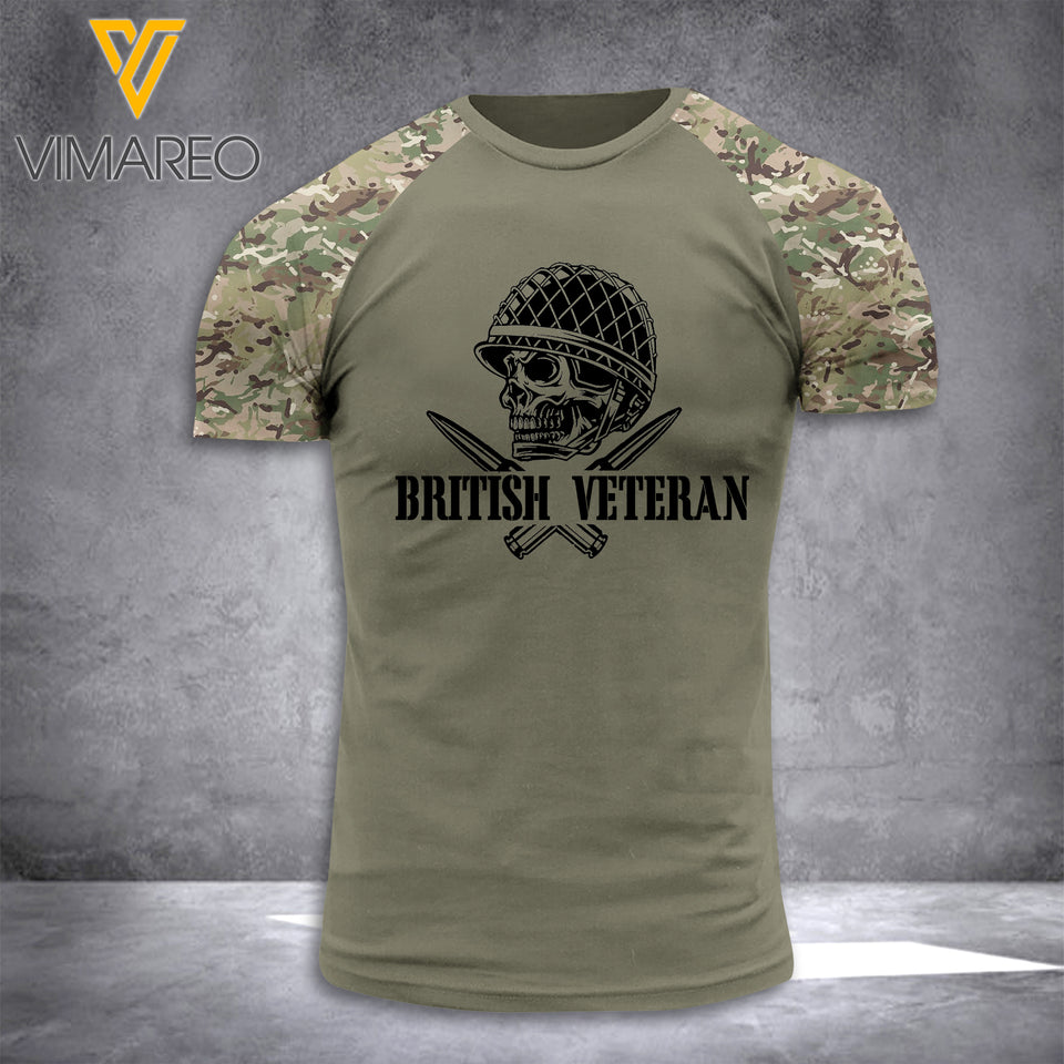 BRITISH VETERAN TSHIRT 3D PRINTED NEYN15