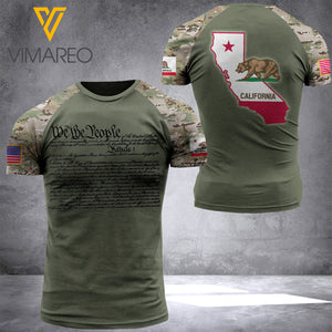 CALIFORNIA - WE THE PEOPLE PRINTED 3D TSHIRT