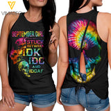 September Girl With Skull Tie-Breaker Sleeveless Top, Summer Tank Top NEY23Q