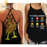 TEQUILA GIRL Criss-Cross Open Back Camisole Tank Top YYQQ