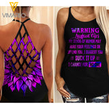 AUGUST GIRL Criss-Cross Open Back Camisole Tank Top YYQQ1