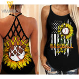 BASEBALL GIRL Criss-Cross Open Back Camisole Tank Top YYTT