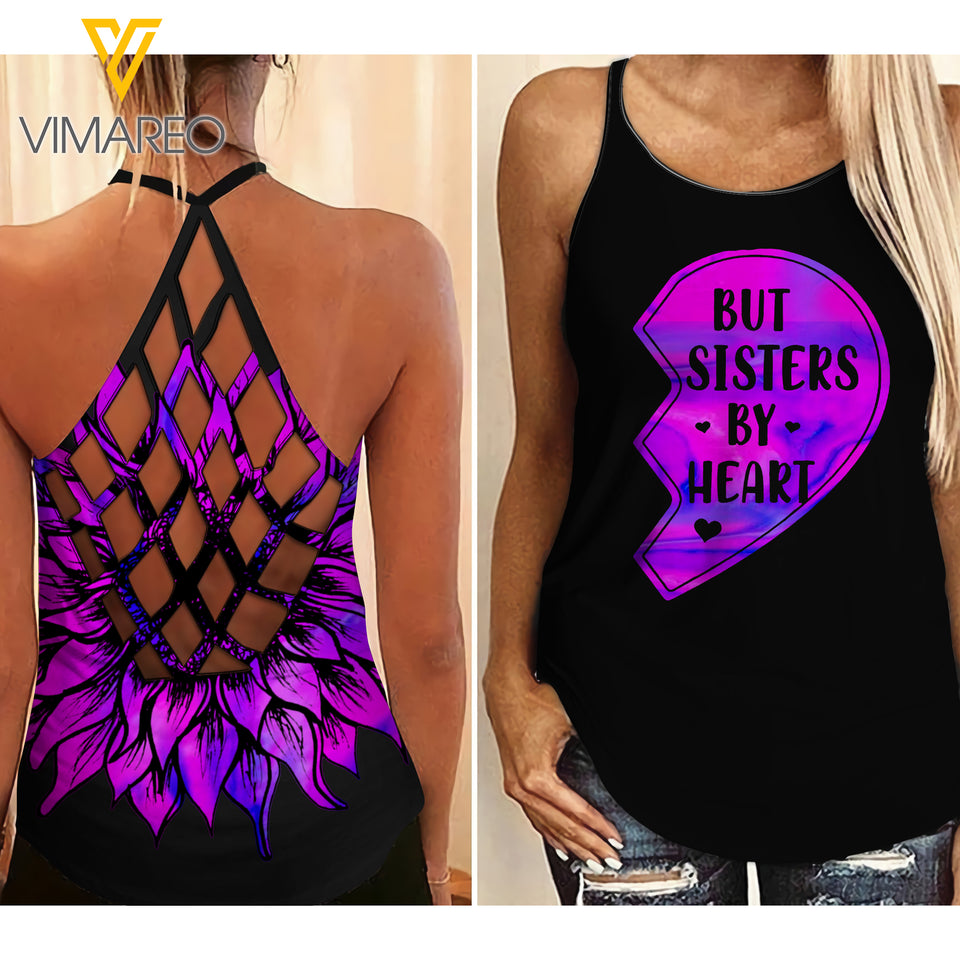 SISTERS BY HEART  Criss-Cross Open Back Camisole Tank Top  YYQQ
