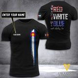 PERSONALIZED RED WHITE BLUE AND WHISKEY - COLORADO FLAG 3D PRINTED TSHIRT YYTT