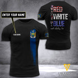 PERSONALIZED RED WHITE BLUE AND WHISKEY - NEW YORK FLAG 3D PRINTED TSHIRT YYTT