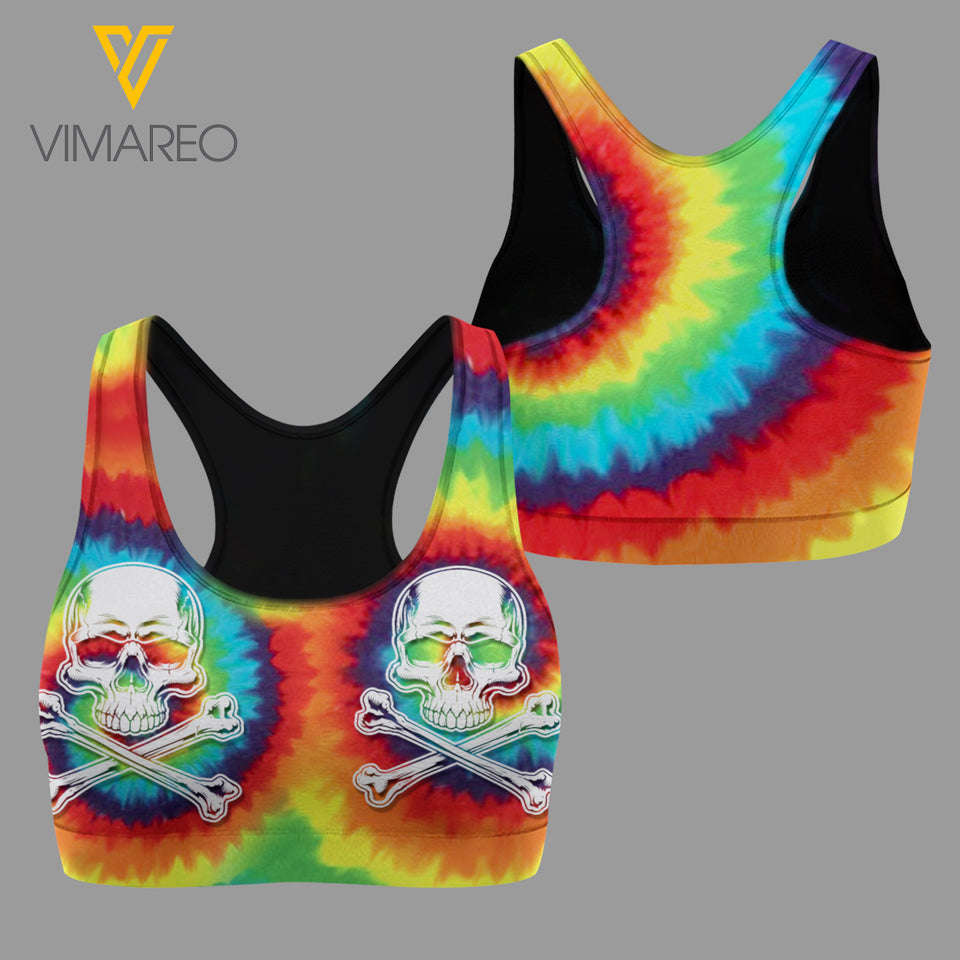 SKULL TIEDYE SPORT BRA NEYQ23