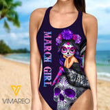 MARCH GIRL WITH SKULL SWIMSUIT