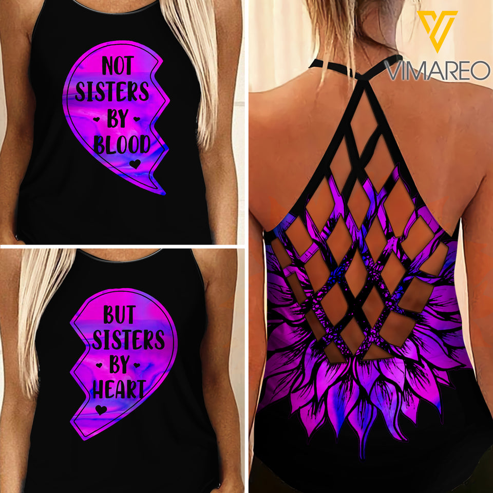 SISTERS BY HEART  Criss-Cross Open Back Camisole Tank Top  YYQQ