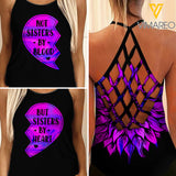 SISTERS BY HEART  Criss-Cross Open Back Camisole Tank Top  YYQQ